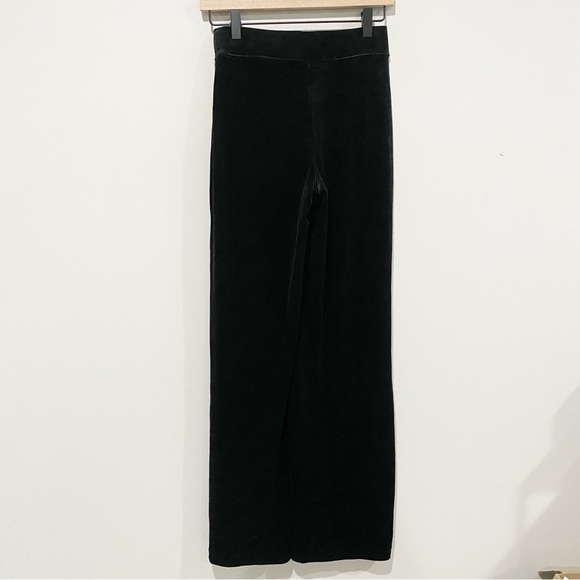 SPANX Velvet Split Hem Wide Leg Pant Very Black Slimming Comfort Size Small - Picture 9 of 14